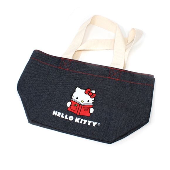NWT hello kitty denim small tote - Picture 1 of 9